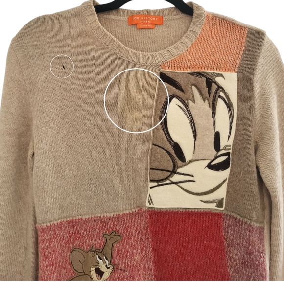 Gilmar ICEBERG Tom and Jerry Knitted Wool Blend Sweater - Picture 4 of 8